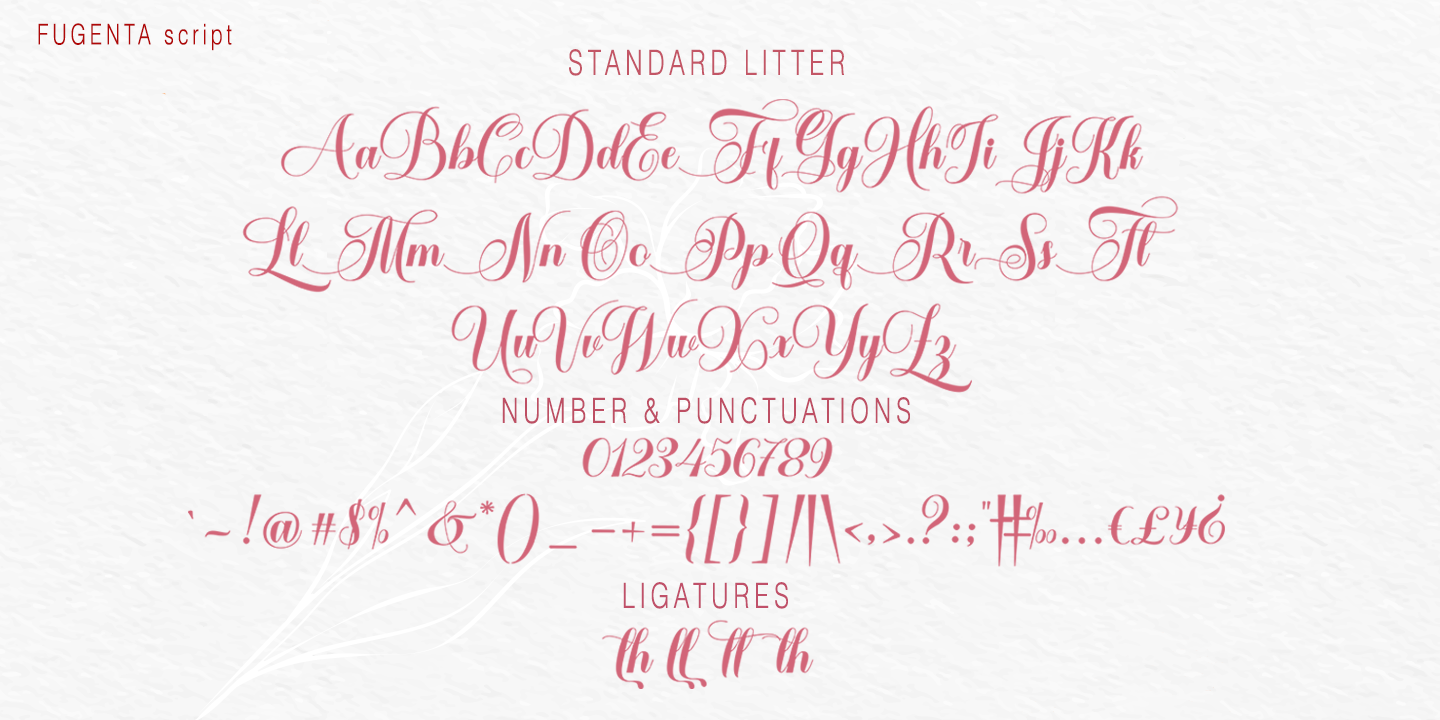 Example font Fugenta Script #2